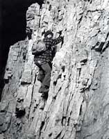 climbing rock wall