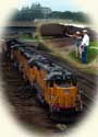trainwatching in the railyards in Atchison, Kansas