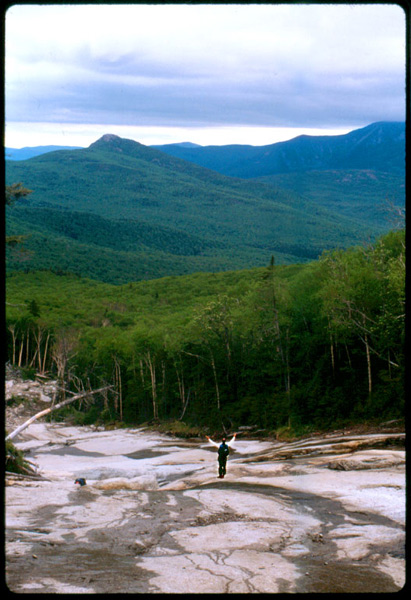 hiker praising the creator and creation in Adirondacks