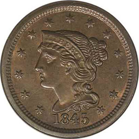 1845 penny