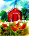 Buy Art from Diana Ludwig: Luthern Chicken Church